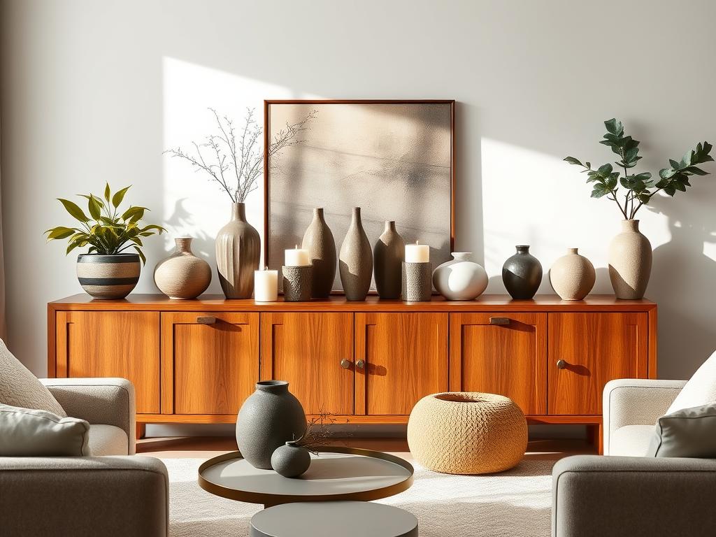 Elegant home decor pieces showcased in a contemporary living room setting. Soft, natural lighting illuminates a centerpiece display of decorative vases, candles, and botanical accents. The scene exudes a serene, minimalist ambiance with clean lines, neutral tones, and muted textures. A wooden console or sideboard serves as the focal point, complemented by plush seating and a cozy, inviting atmosphere. The overall composition highlights the beauty and versatility of decorative elements that can be purchased on credit or installment plans. Elegant home decor pieces showcased in a contemporary living room setting. Soft, natural lighting illuminates a centerpiece display of decorative vases, candles, and botanical accents. The scene exudes a serene, minimalist ambiance with clean lines, neutral tones, and muted textures. A wooden console or sideboard serves as the focal point, complemented by plush seating and a cozy, inviting atmosphere. The overall composition highlights the beauty and versatility of decorative elements that can be purchased on credit or installment plans.